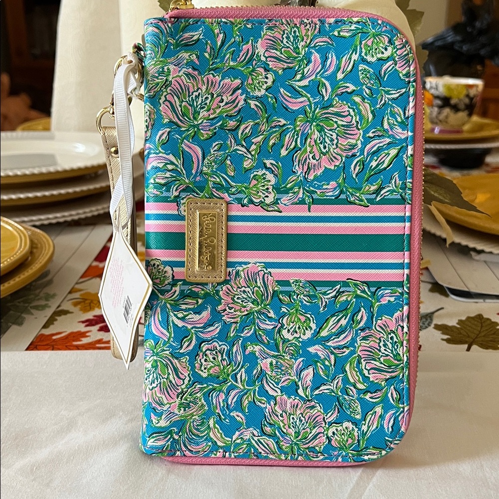 Lilly Pulitzer Gold Travel Wallet